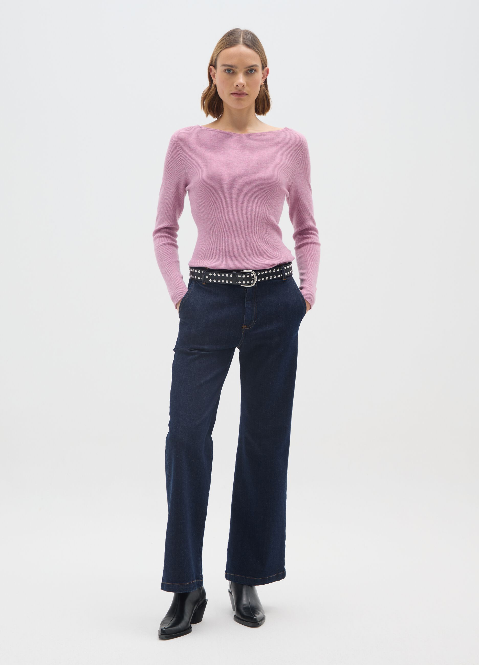 Pink Regular Fit Jumper