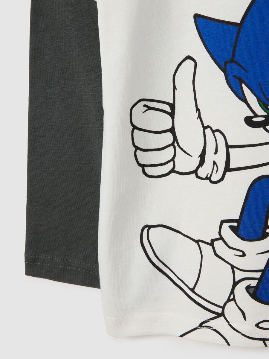 Multicolour cotton kids' t-shirt with Sonic, regular fit_3