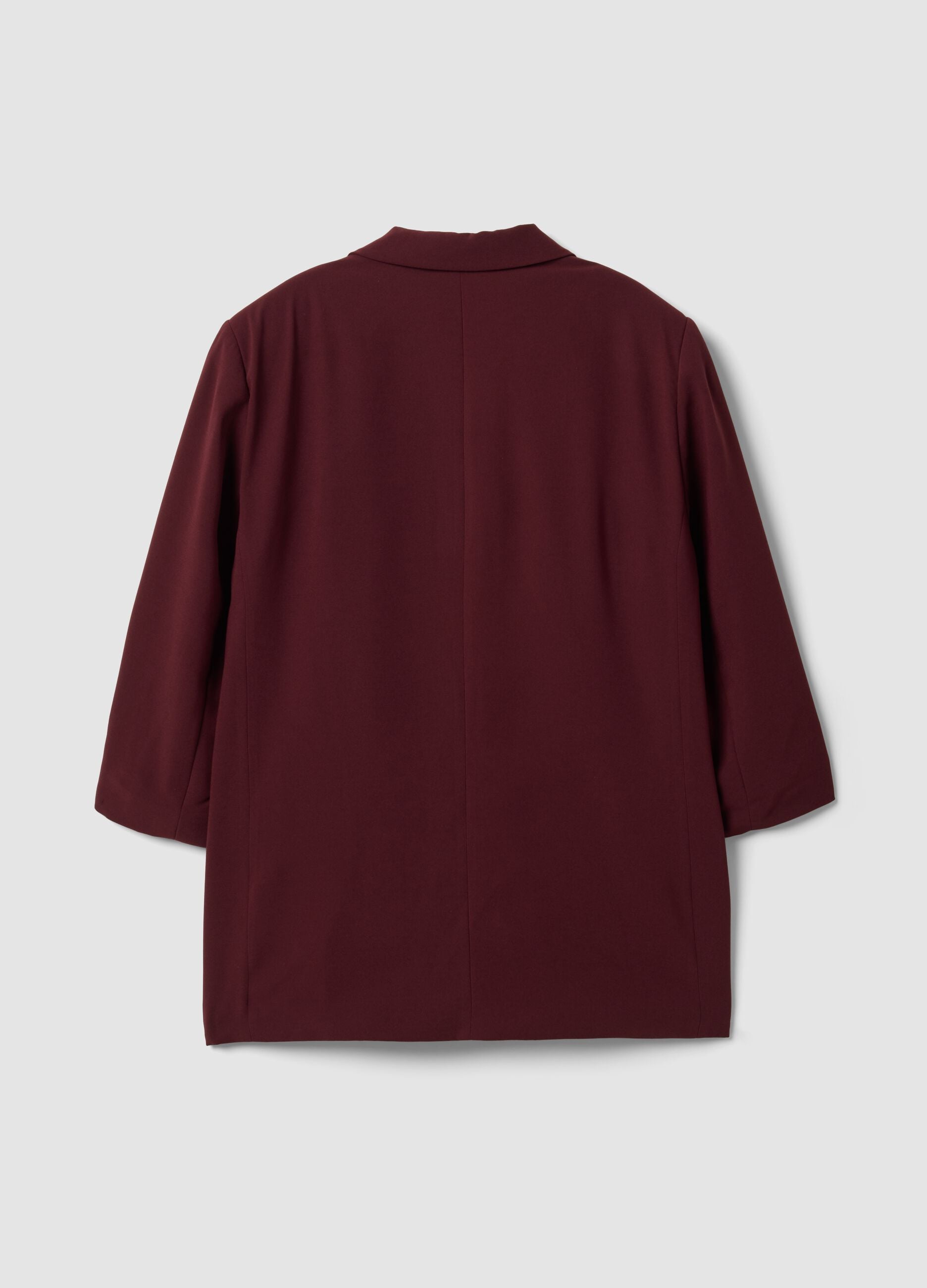Red regular-fit lined blazer with classic lapels