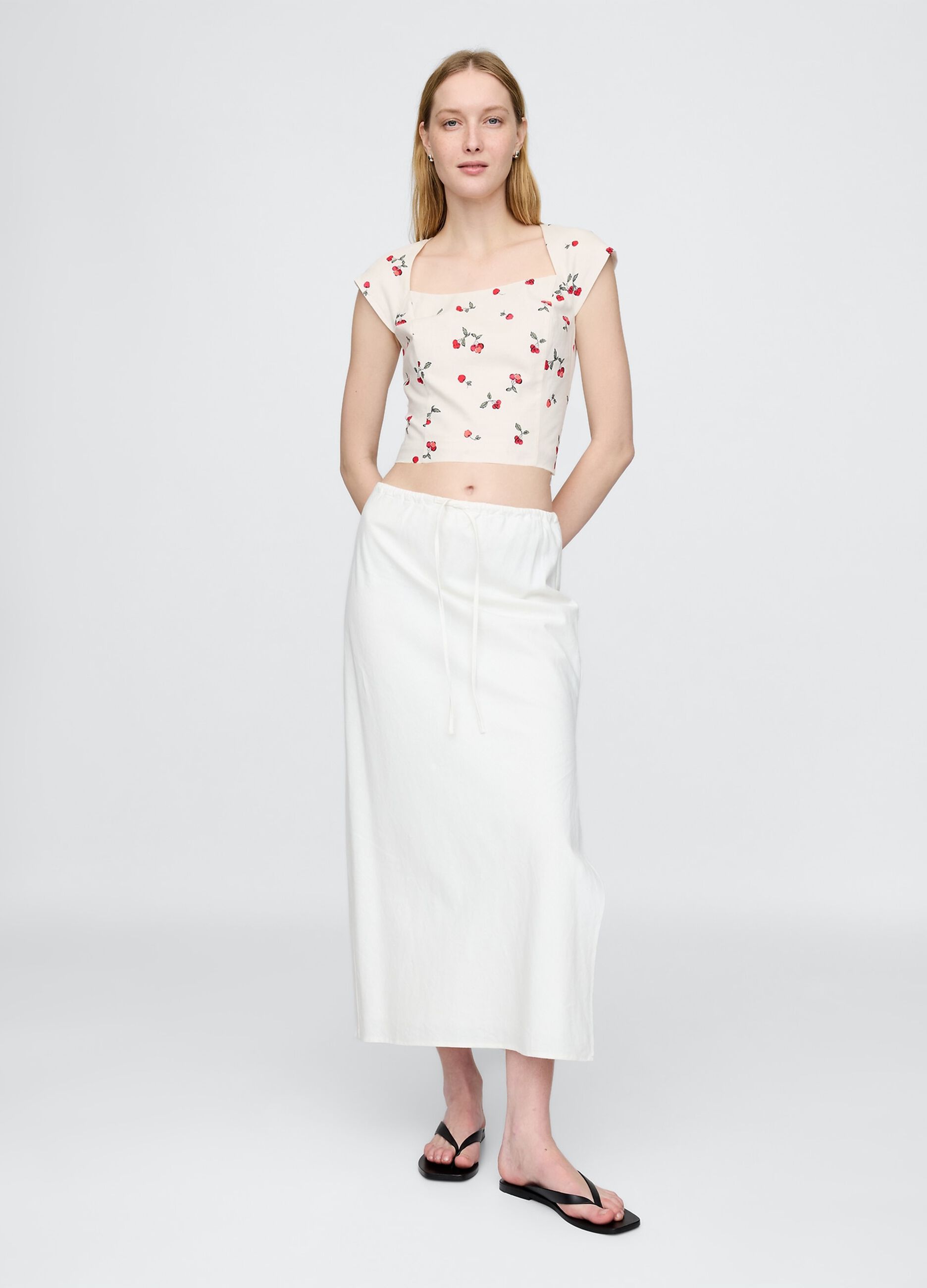 Gap Floral Crop Blouse