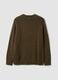 Maglione verde in misto cotone e lana girocollo_6