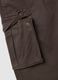 Slim fit stretchy cotton brown cargo trousers_6