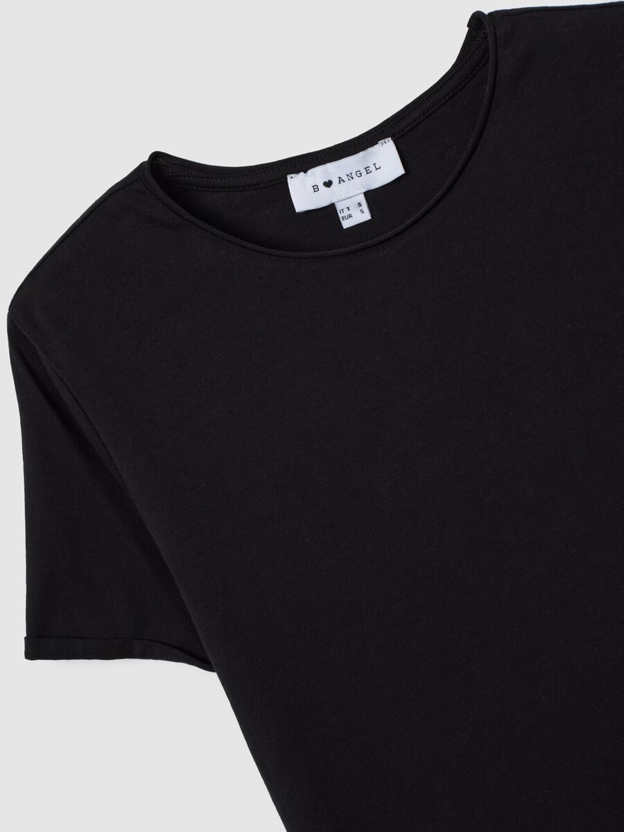 Black pure cotton t-shirt regular fit_5