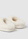 Beige Plush Slippers for Girls_2