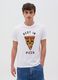 Cotton T-shirt with pizza print_1