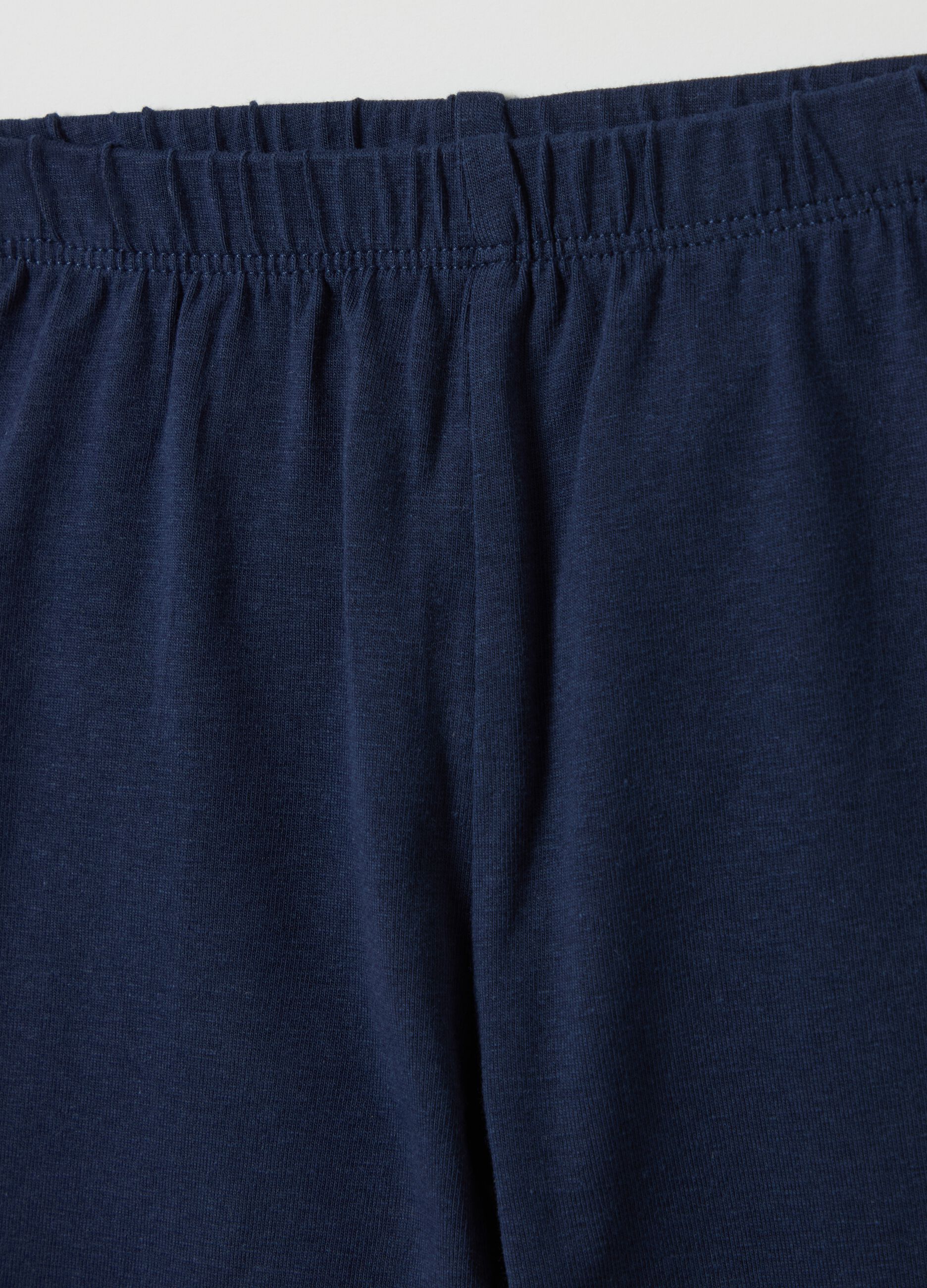 Two-pack leggings in stretch cotton with print