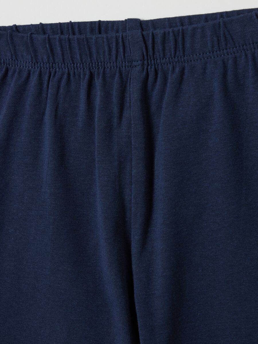 Two-pack leggings in stretch cotton with print_2