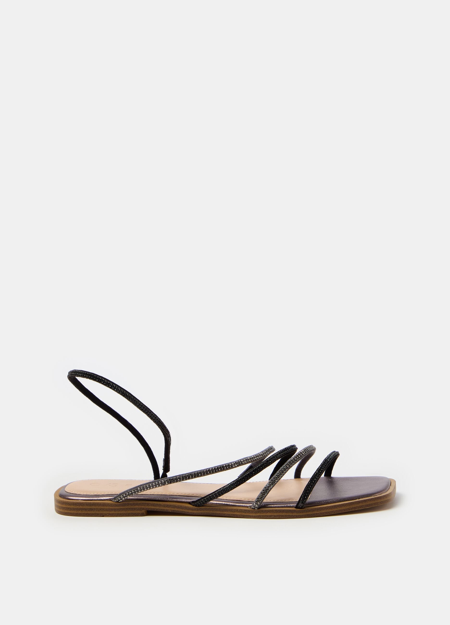 Ovs Sandali bassi con listini in strass
