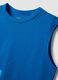 Blue organic cotton vest top with print_2
