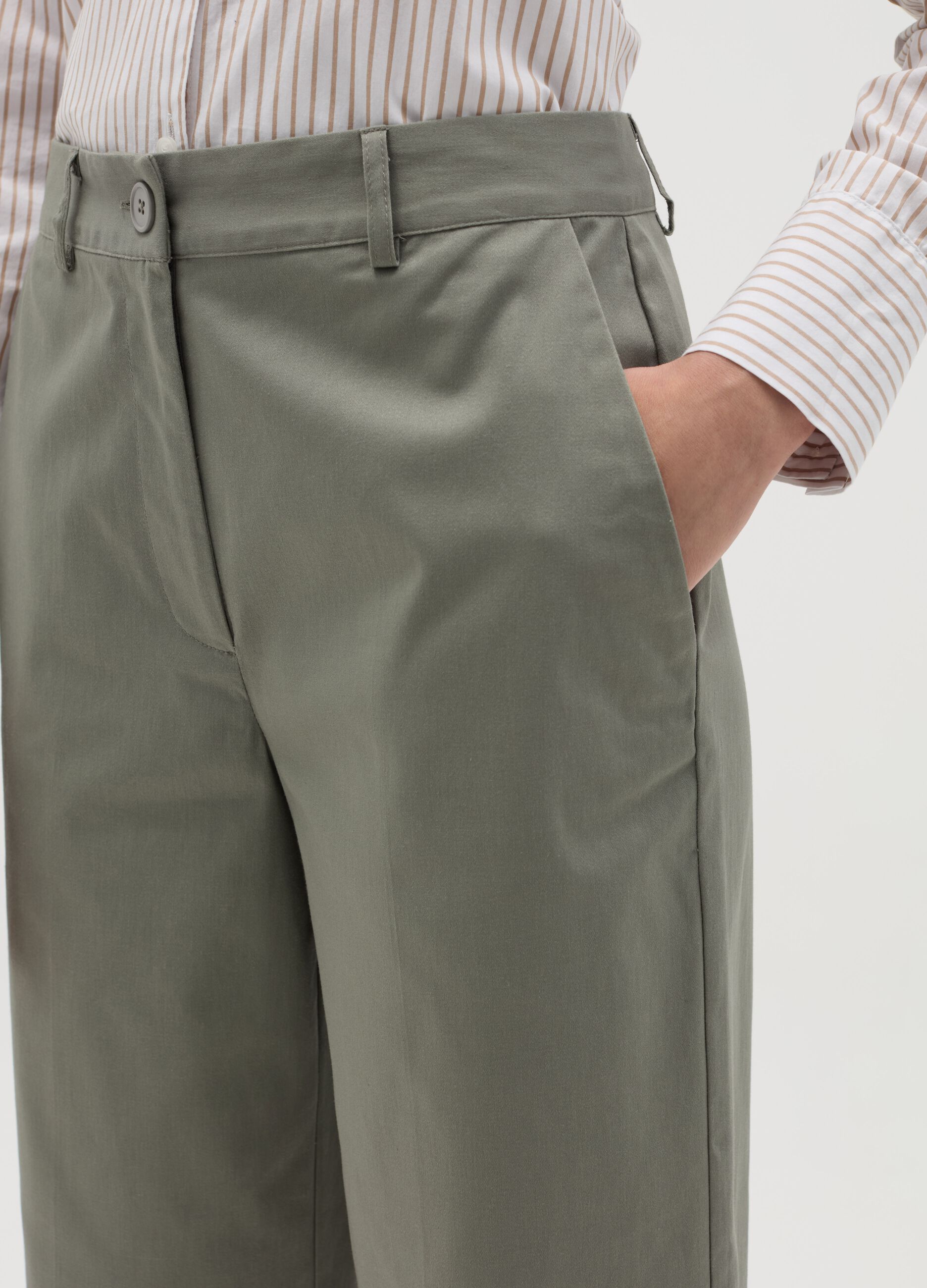 Pantaloni chino a gamba larga