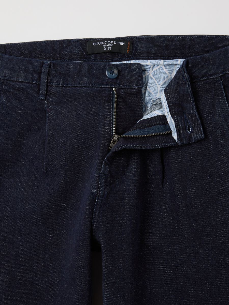 Blue Denim Chino Trousers_5