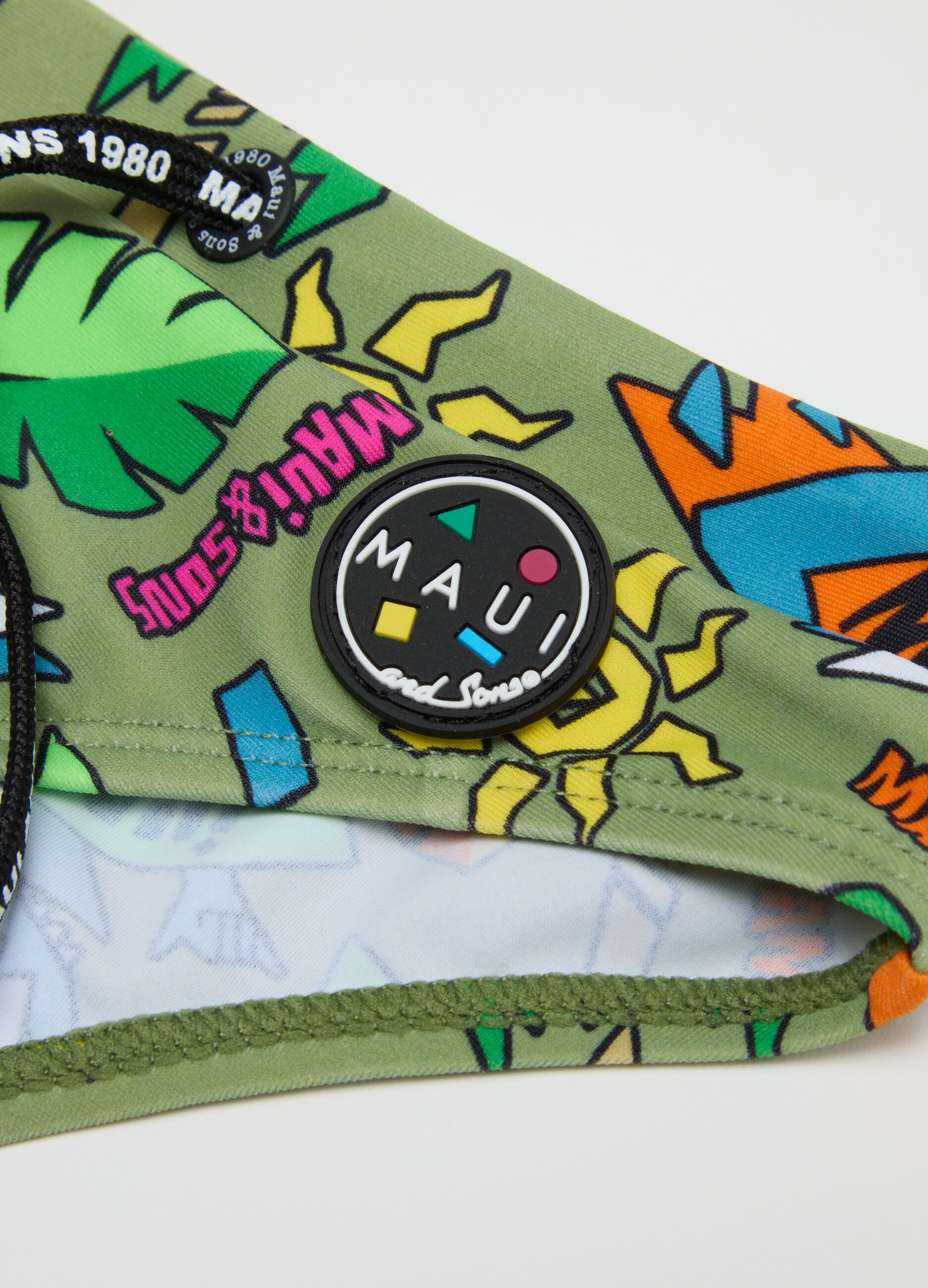 Children's multicolour stretch blend briefs with graphic print