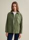 Women&rsquo;s green regular-fit jacket in cotton and linen blend_0