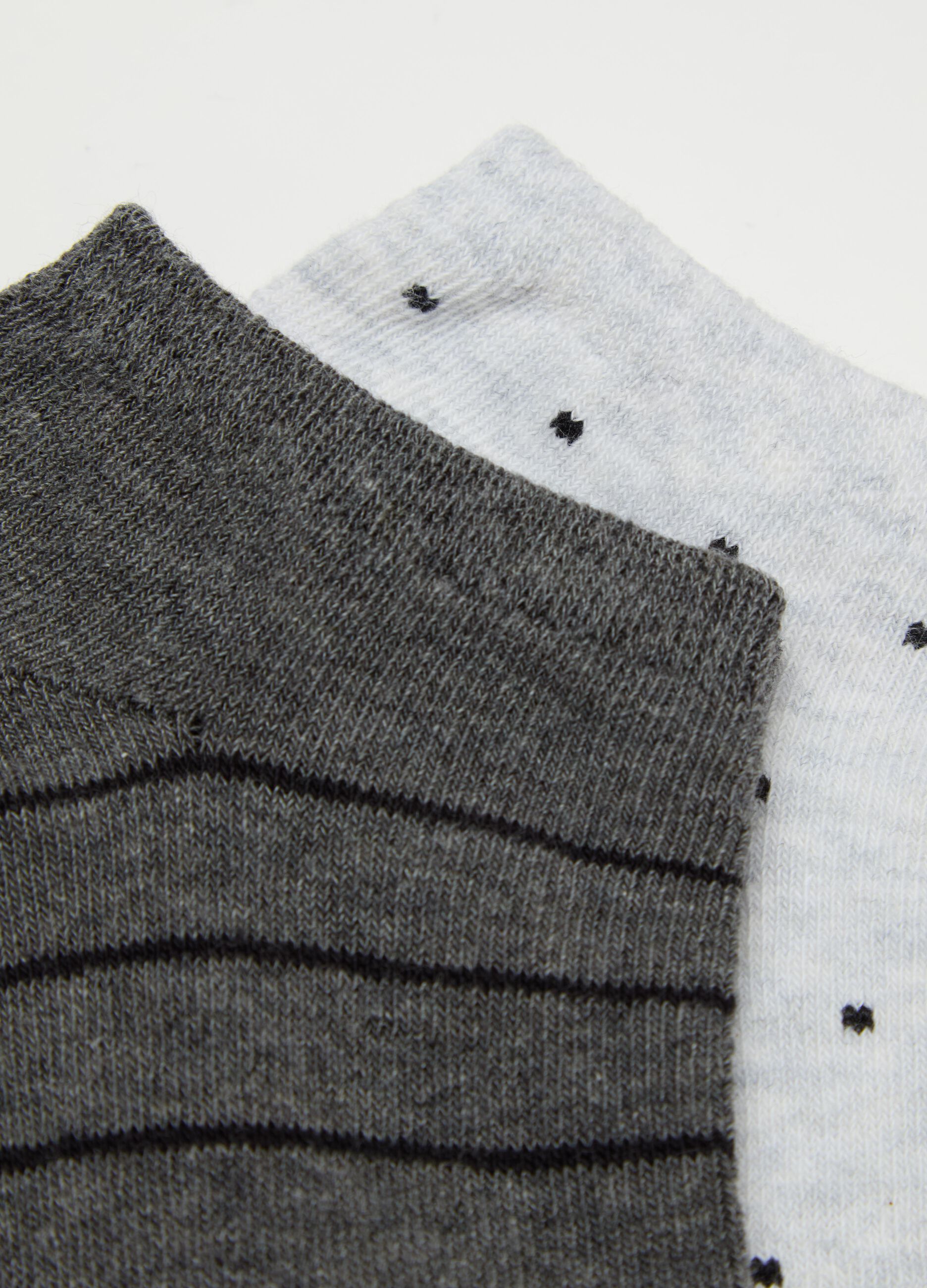 Multipack sette pariscarpa sneakers a righe e pois
