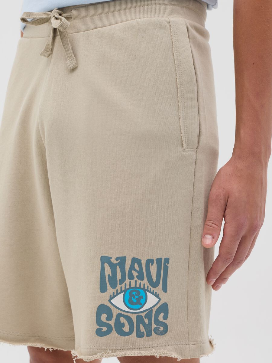 Beige Bermuda shorts in pure cotton by Maui_3