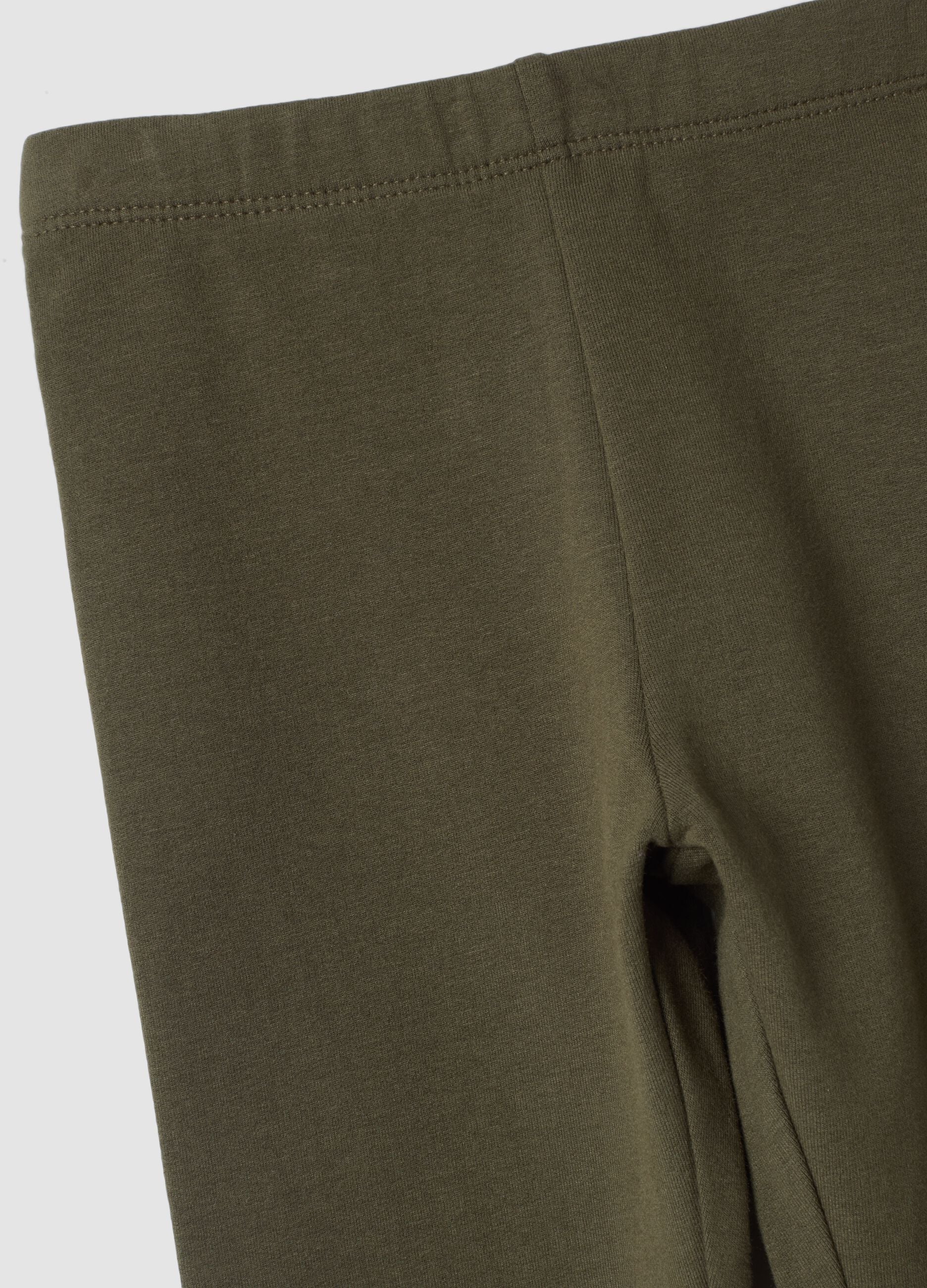 Purple organic stretch cotton leggings