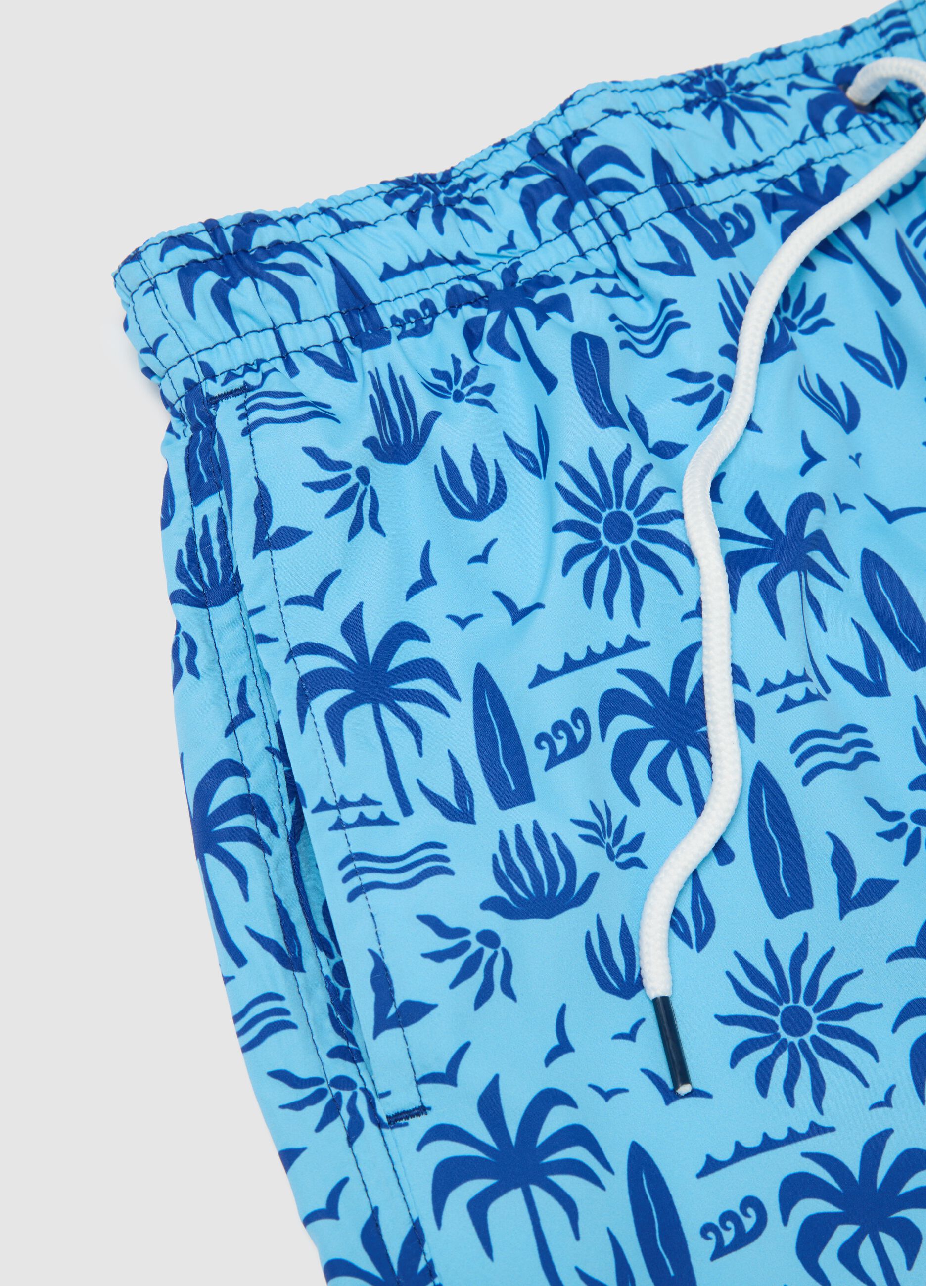 Men’s swim shorts in multicolour fabric regular fit
