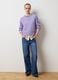 Purple regular fit jumper with decorated collar_1