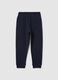 Blue pure cotton regular fit boys' trousers with print_1