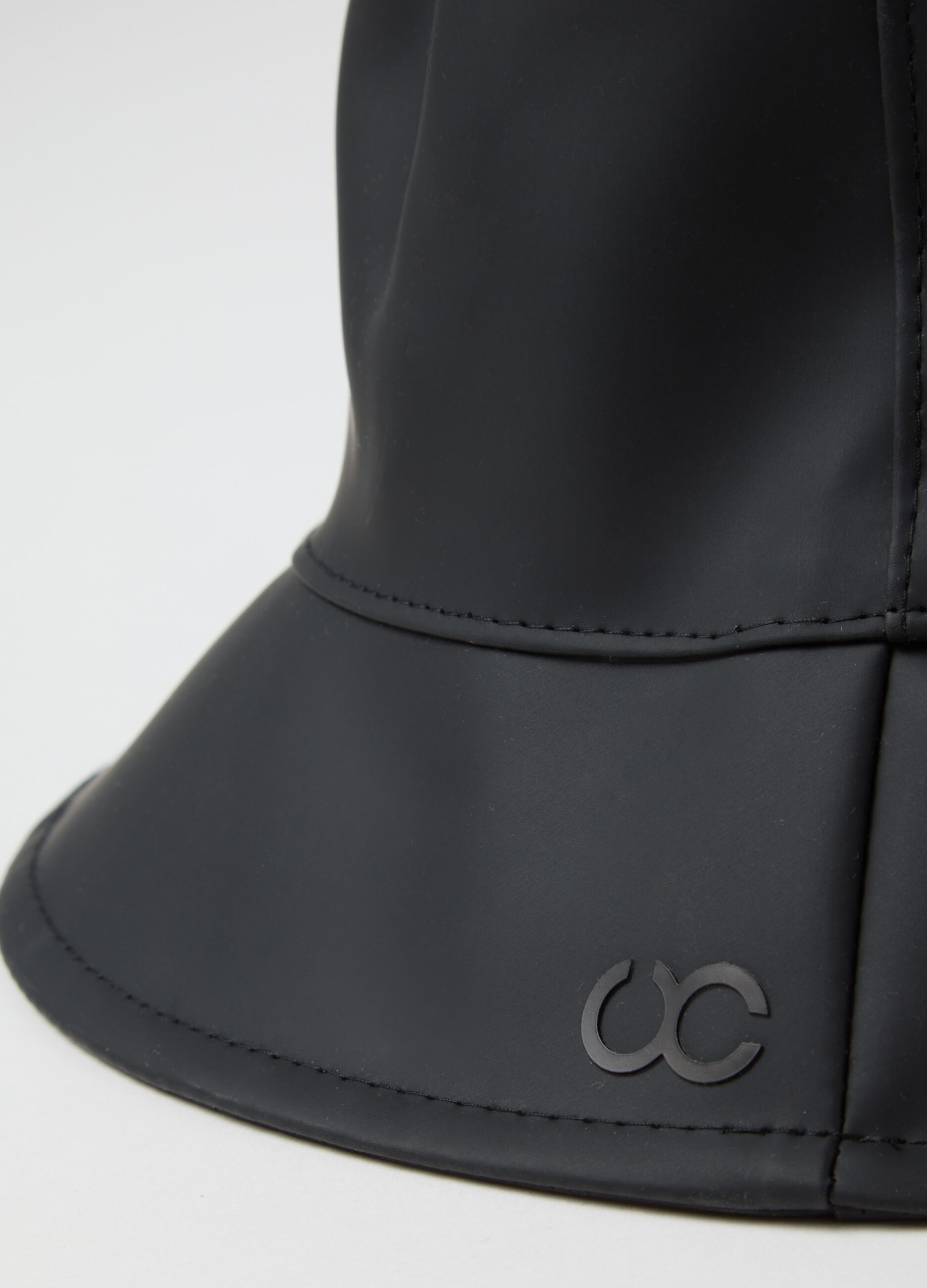Black PVC hat