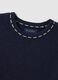 Maglione in misto cotone blu regular fit con cuciture a contrasto_5