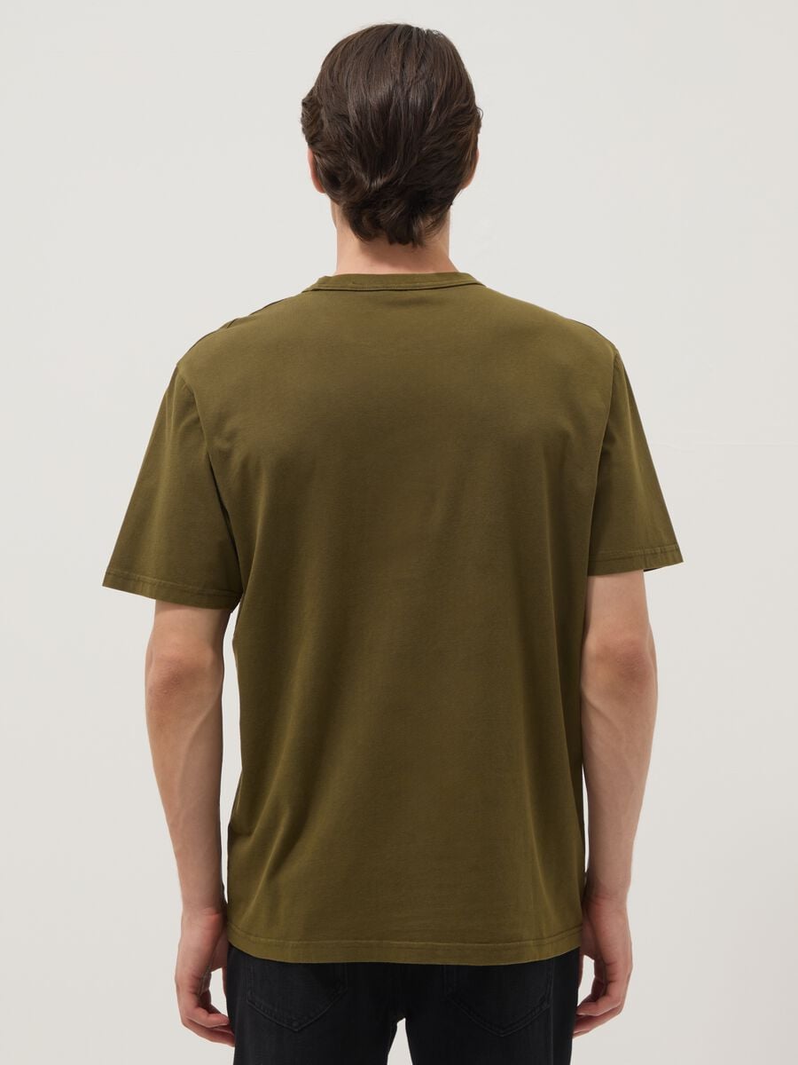 T-shirt verde in puro cotone relaxed fit_3