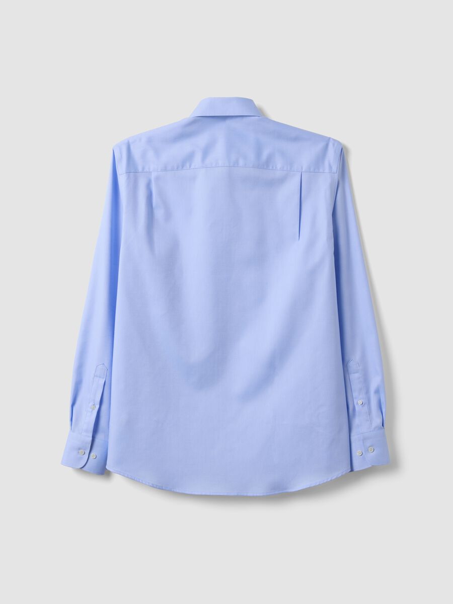 Light blue pure cotton no-iron regular fit shirt_1