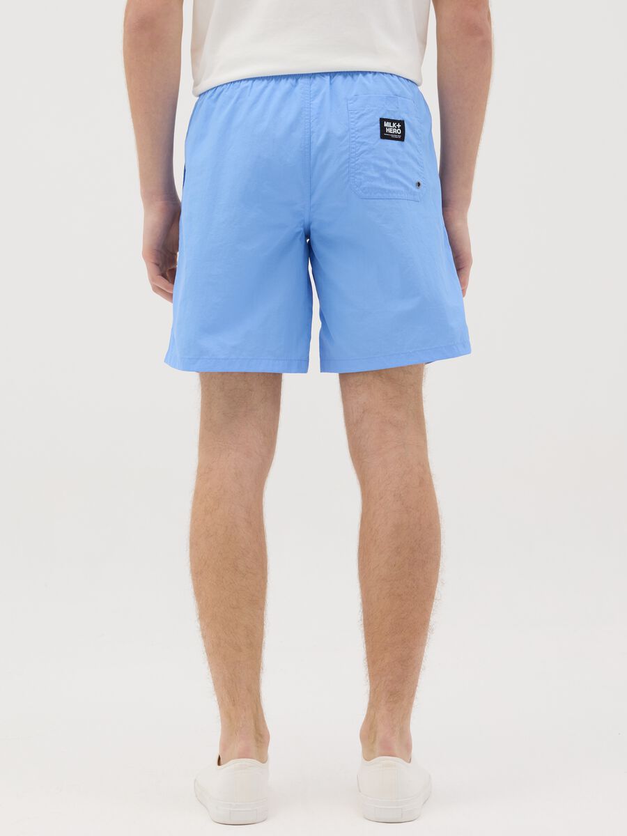 Boxer da uomo azzurro regular fit con elastico e coulisse_2