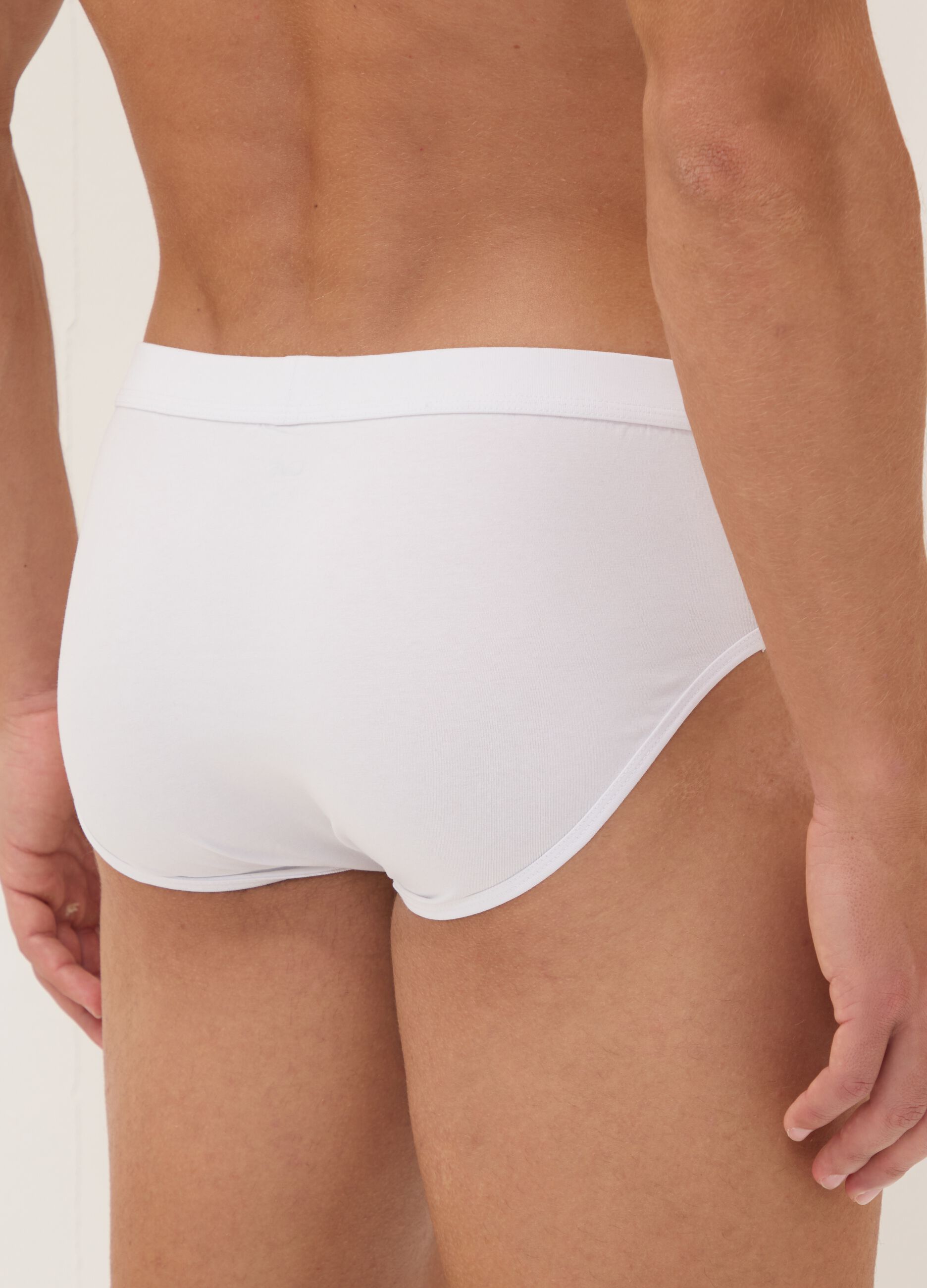2-pack of white stretch Supima cotton briefs