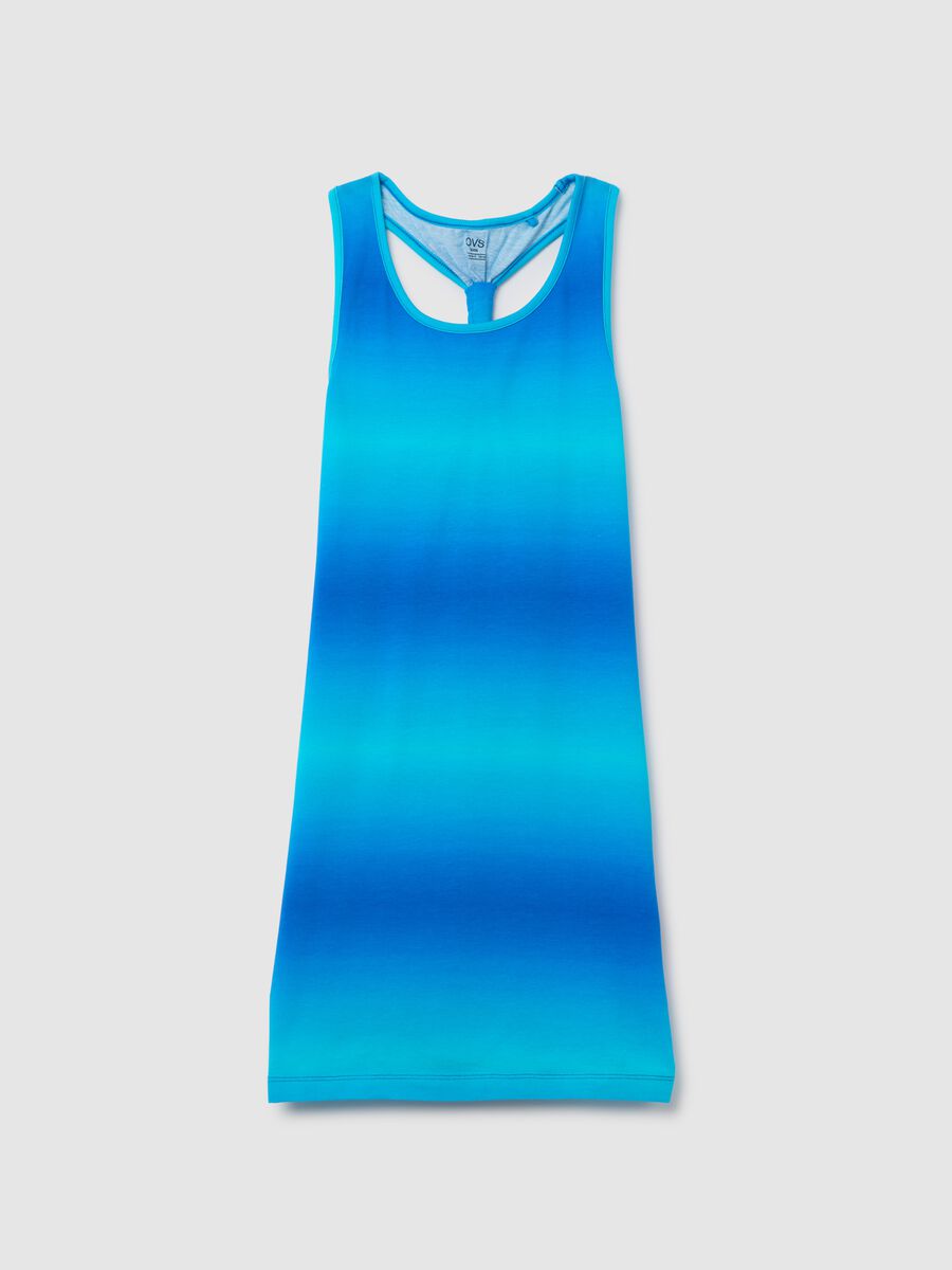 Girls' Blue Cotton Dress with Regular Fit_0