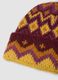 Cappello giallo e viola in lana elasticizzata jacquard_1