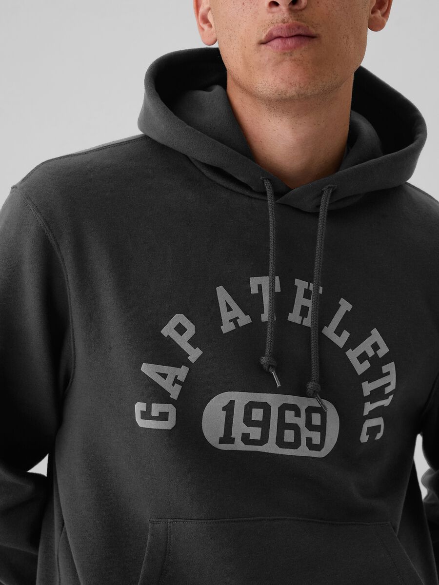 Full-zip sweatshirt with stripe bands and Athletic logo embroidery_3