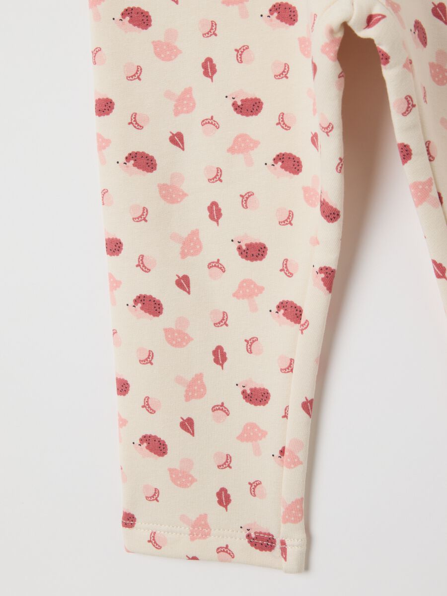 Girls' multicolour cotton leggings_3