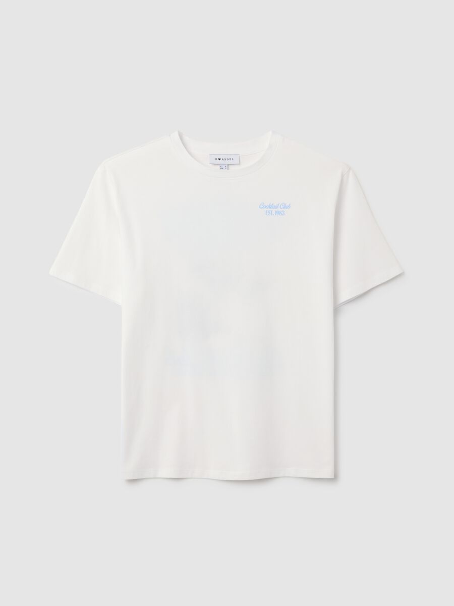 Women's white pure cotton T-shirt relaxed fit_4