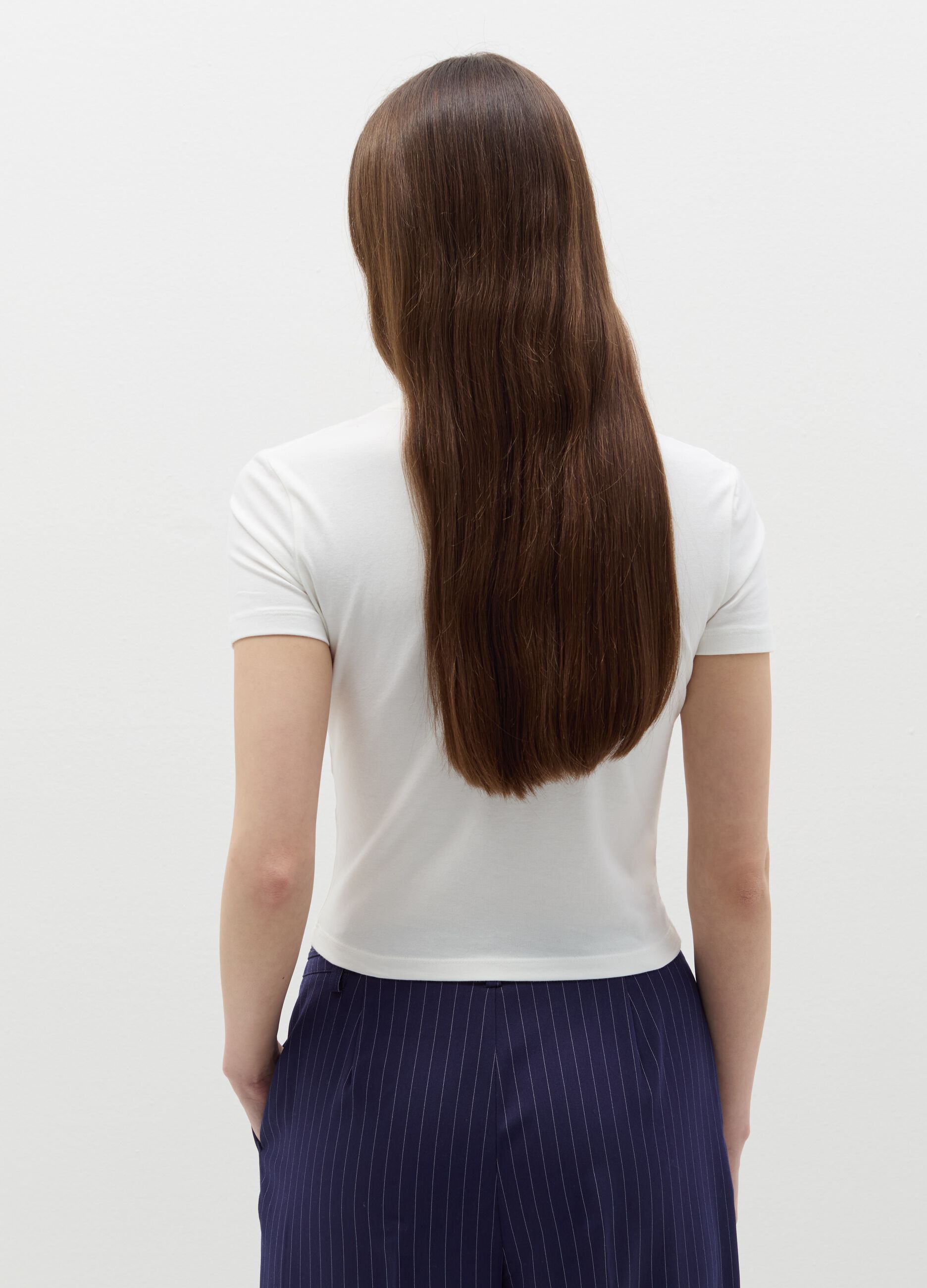Stretch cotton T-shirt