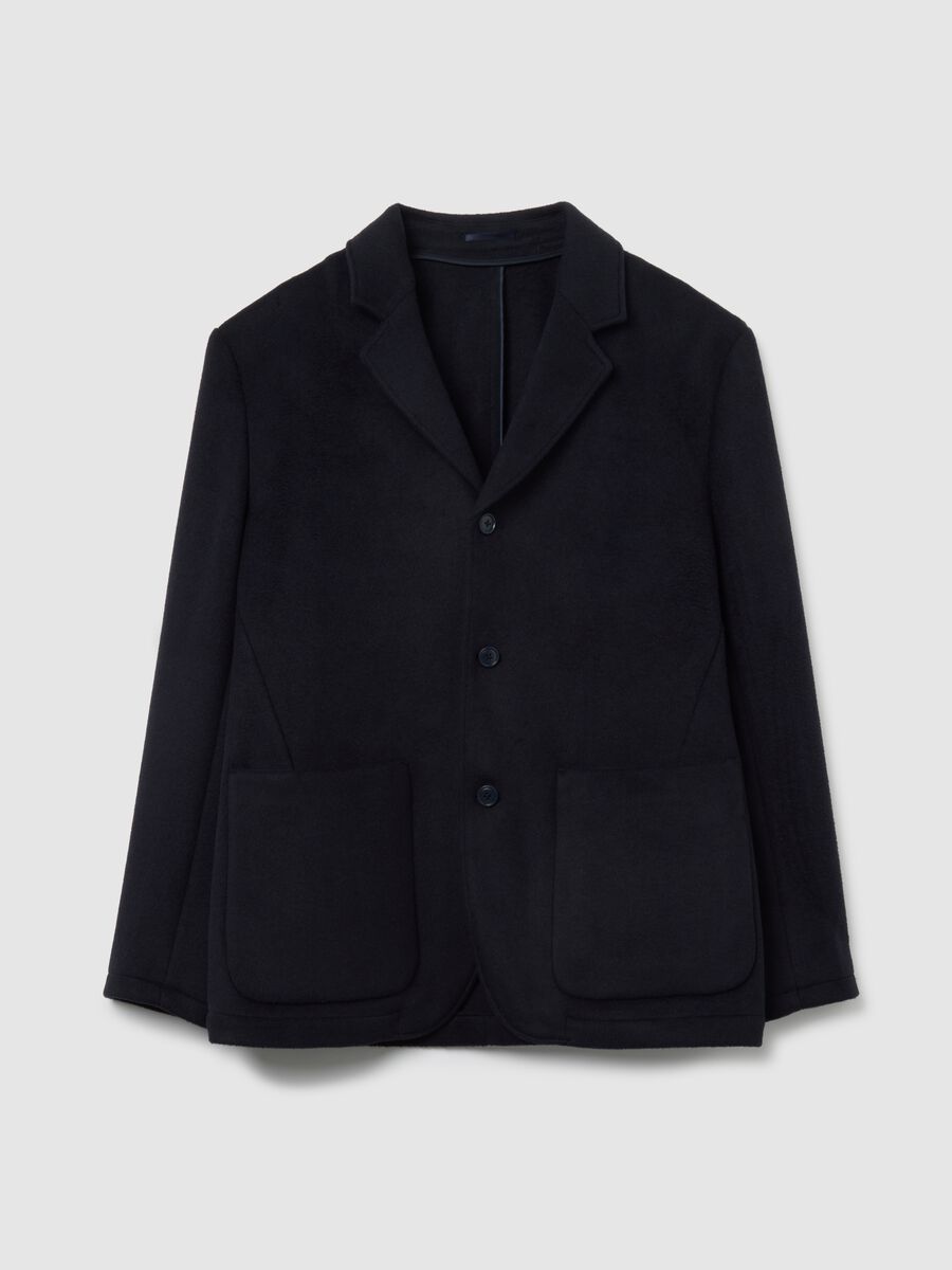 Blue Wool Blend Blazer_4