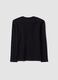 T-shirt nera in puro cotone organico con girocollo e stampa teschio per ragazzo_2