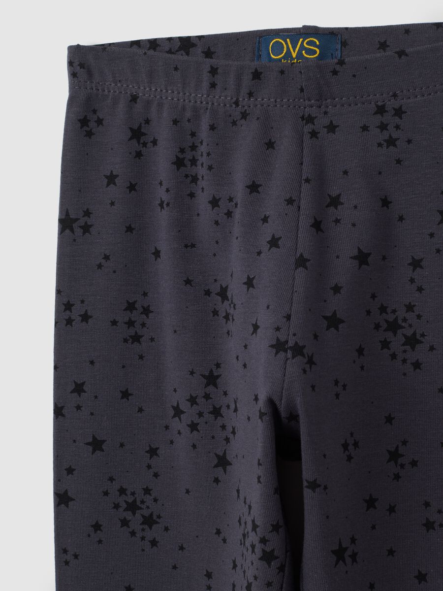 Leggings da bambina in cotone elasticizzato multicolor skinny_2