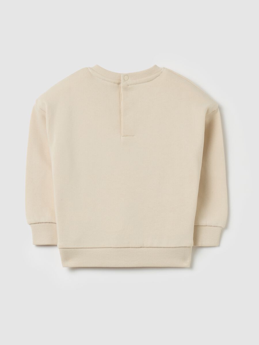 French terry sweatshirt with teddy bear patch_1
