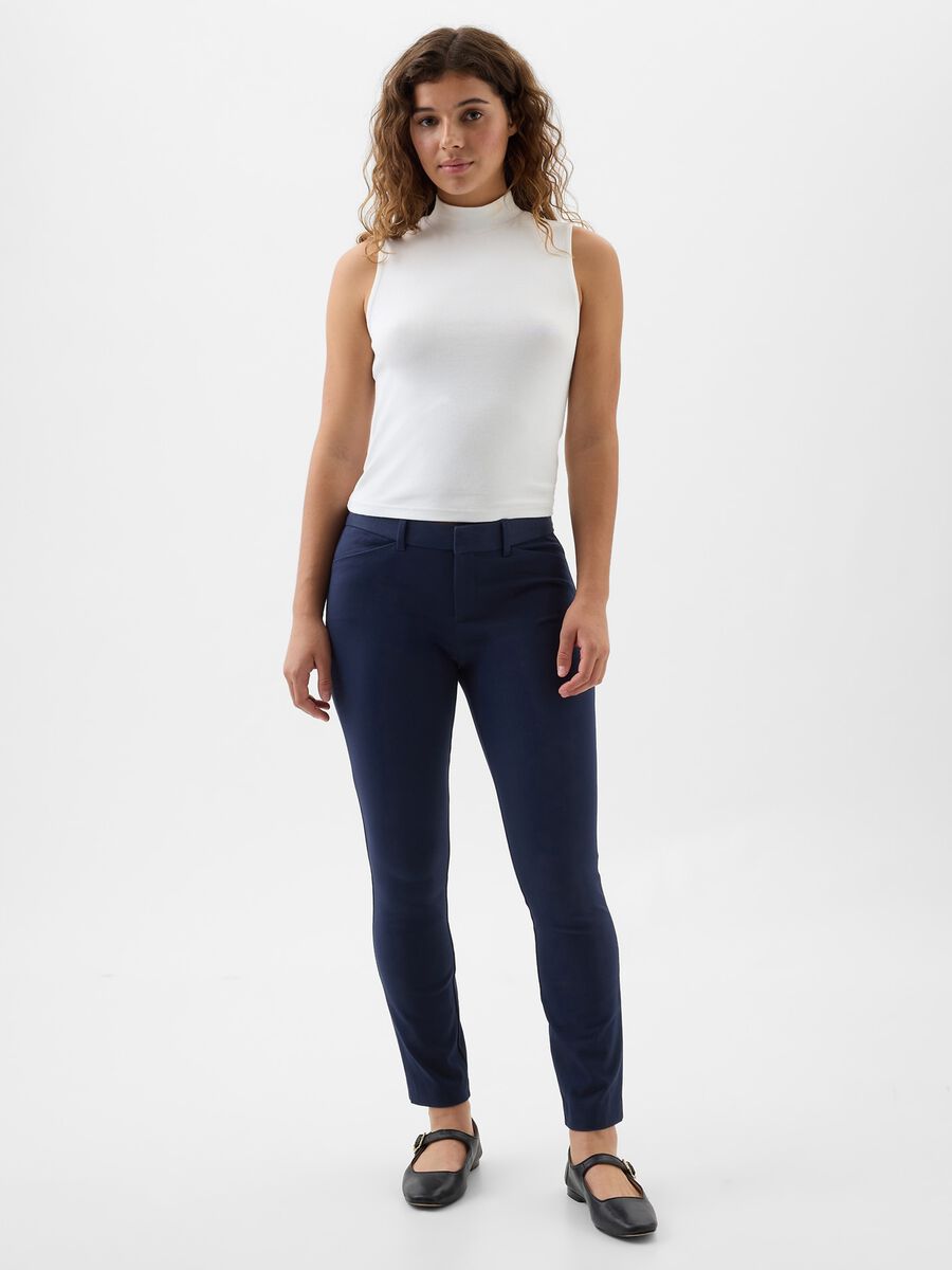 Cigarette trousers in stretch cotton_0