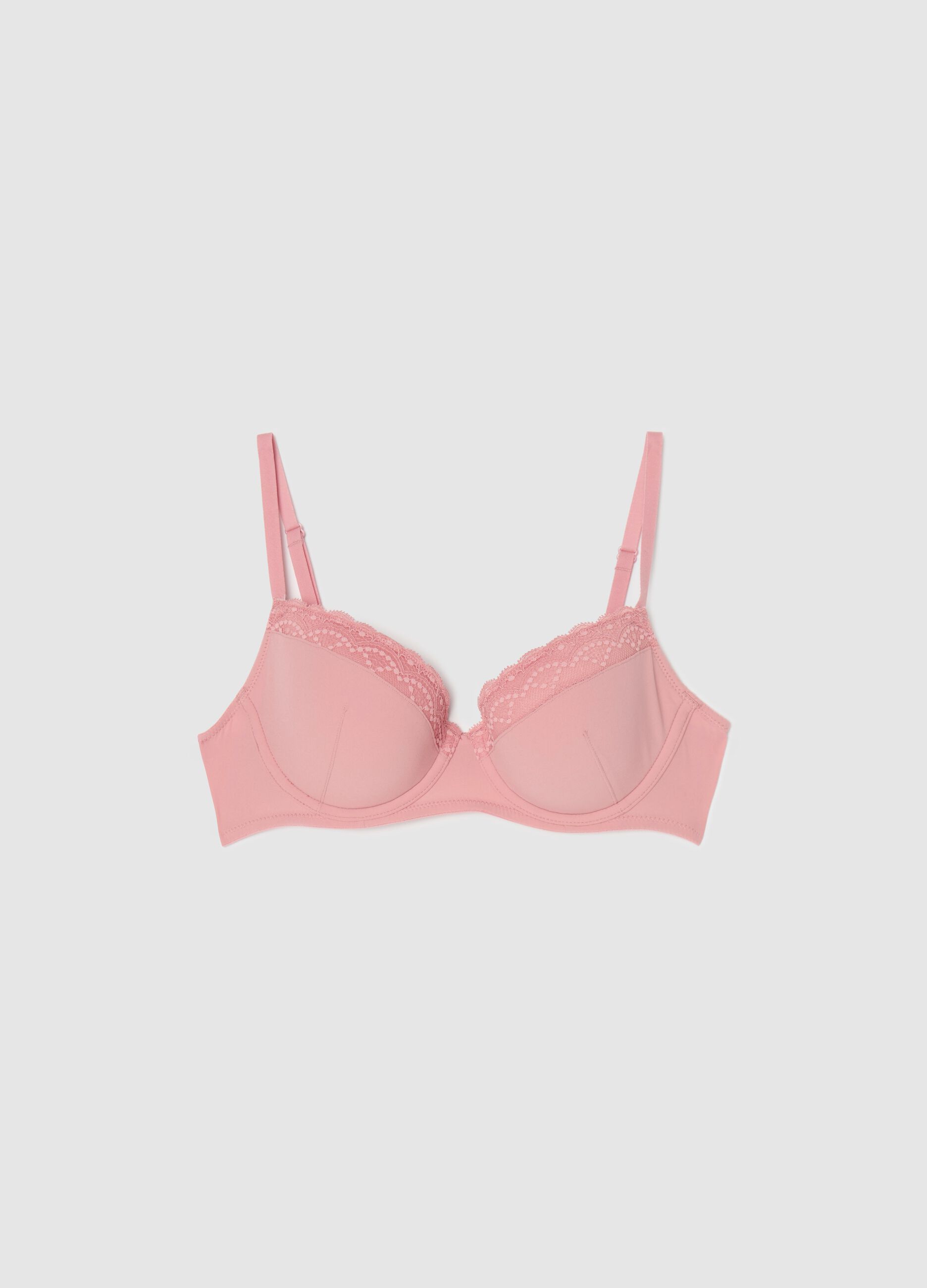 Reggiseno imbottito con pizzo