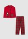 Girls' multicolour plaid pyjama in pure cotton regular fit_0