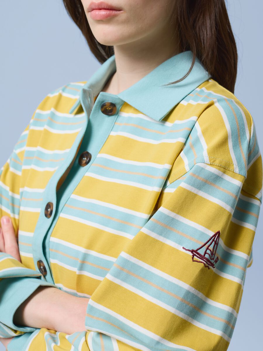ALTAVIA SAILING long-sleeve striped polo shirt in pure cotton_2