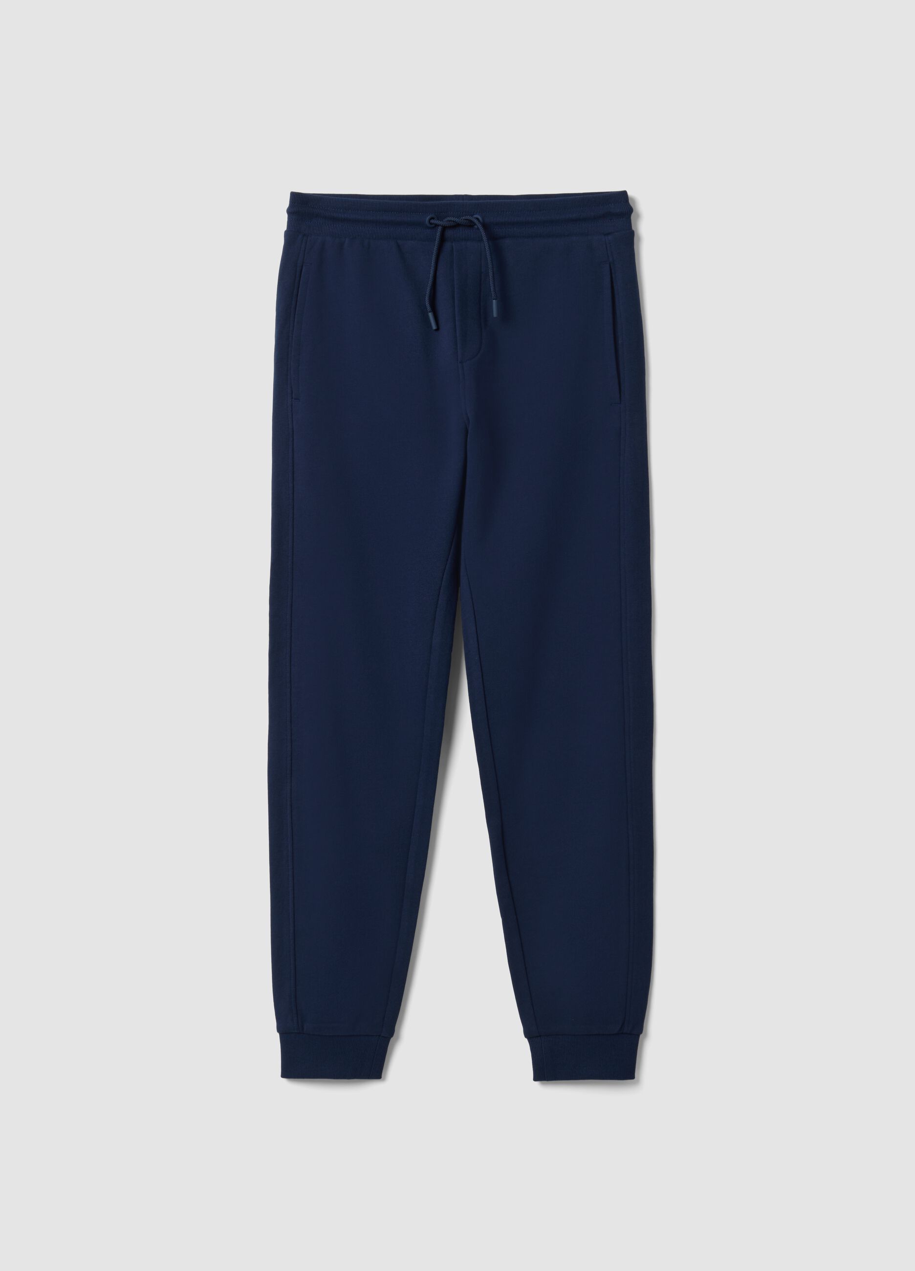 Blue organic cotton jogger trousers