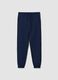 Blue organic cotton jogger trousers_4