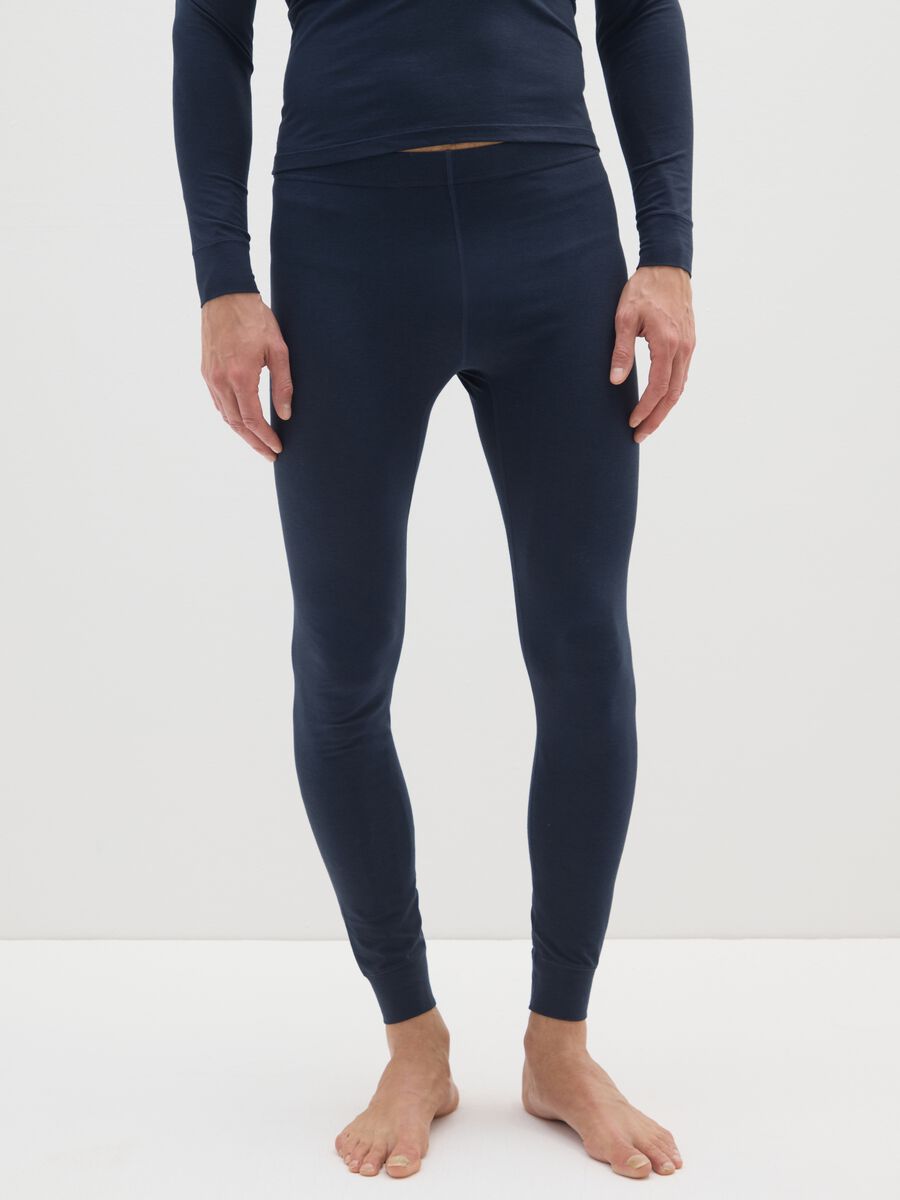 Blue Regular Fit Leggings_1