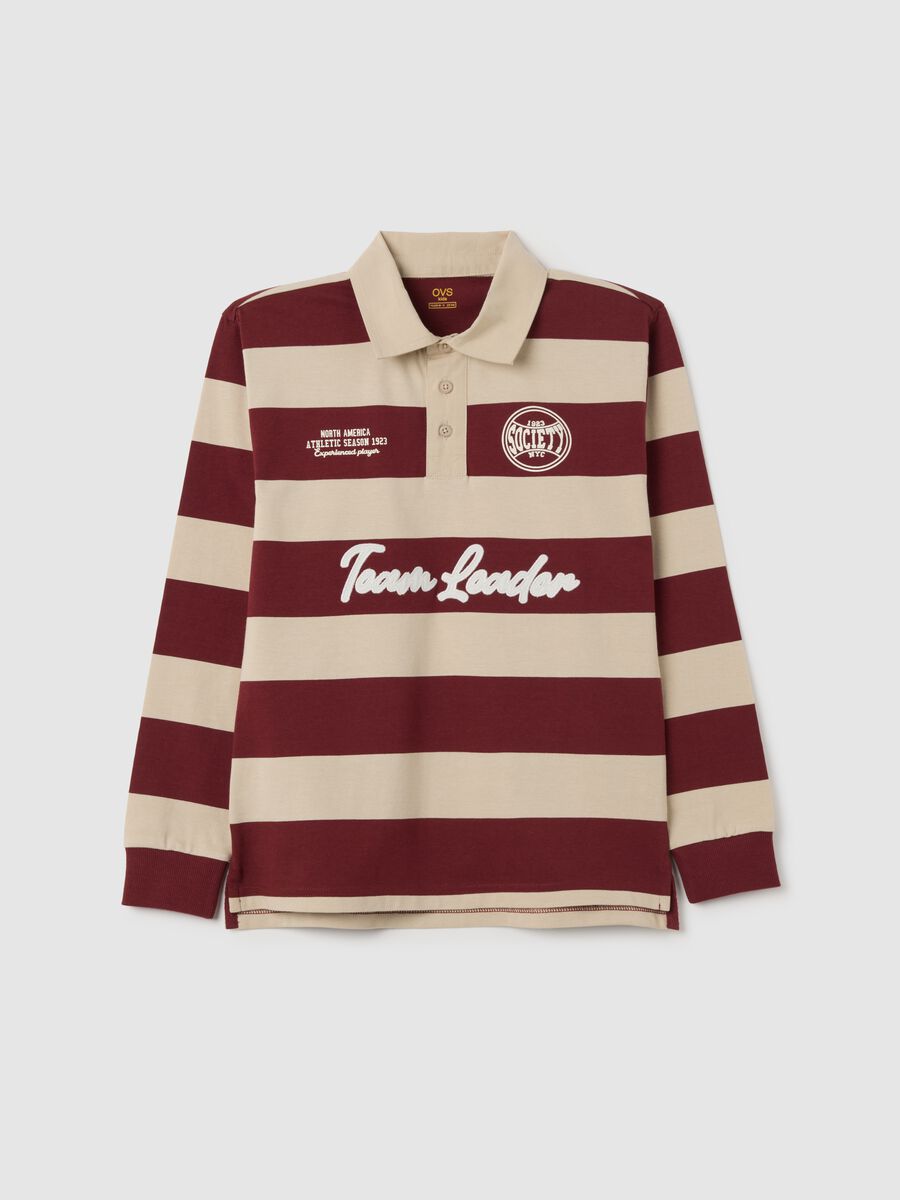 Boys' multicolour oversized striped pure cotton T-shirt_0
