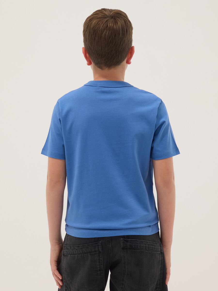 Boys' blue pure cotton regular-fit T-shirt_1