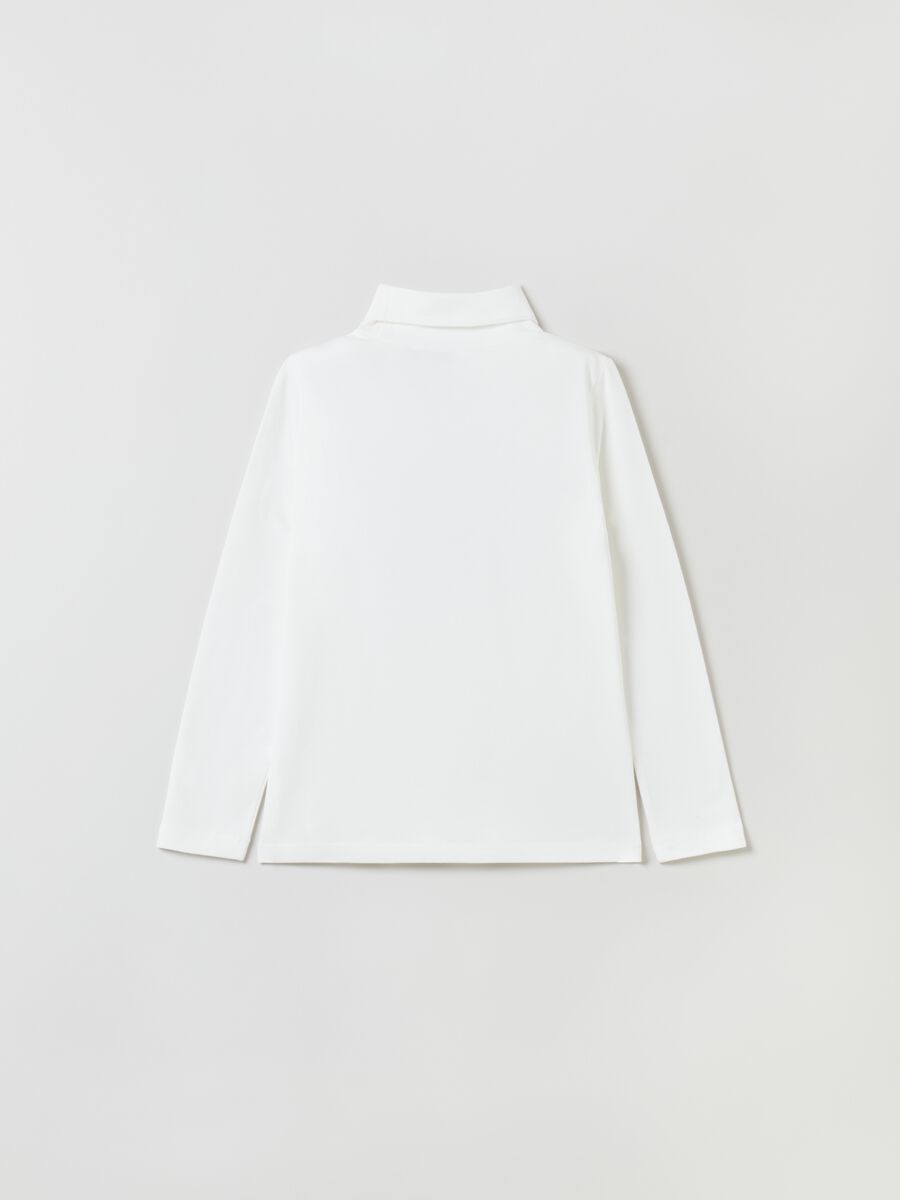 T-shirt a collo alto stampa principessa Asha_1