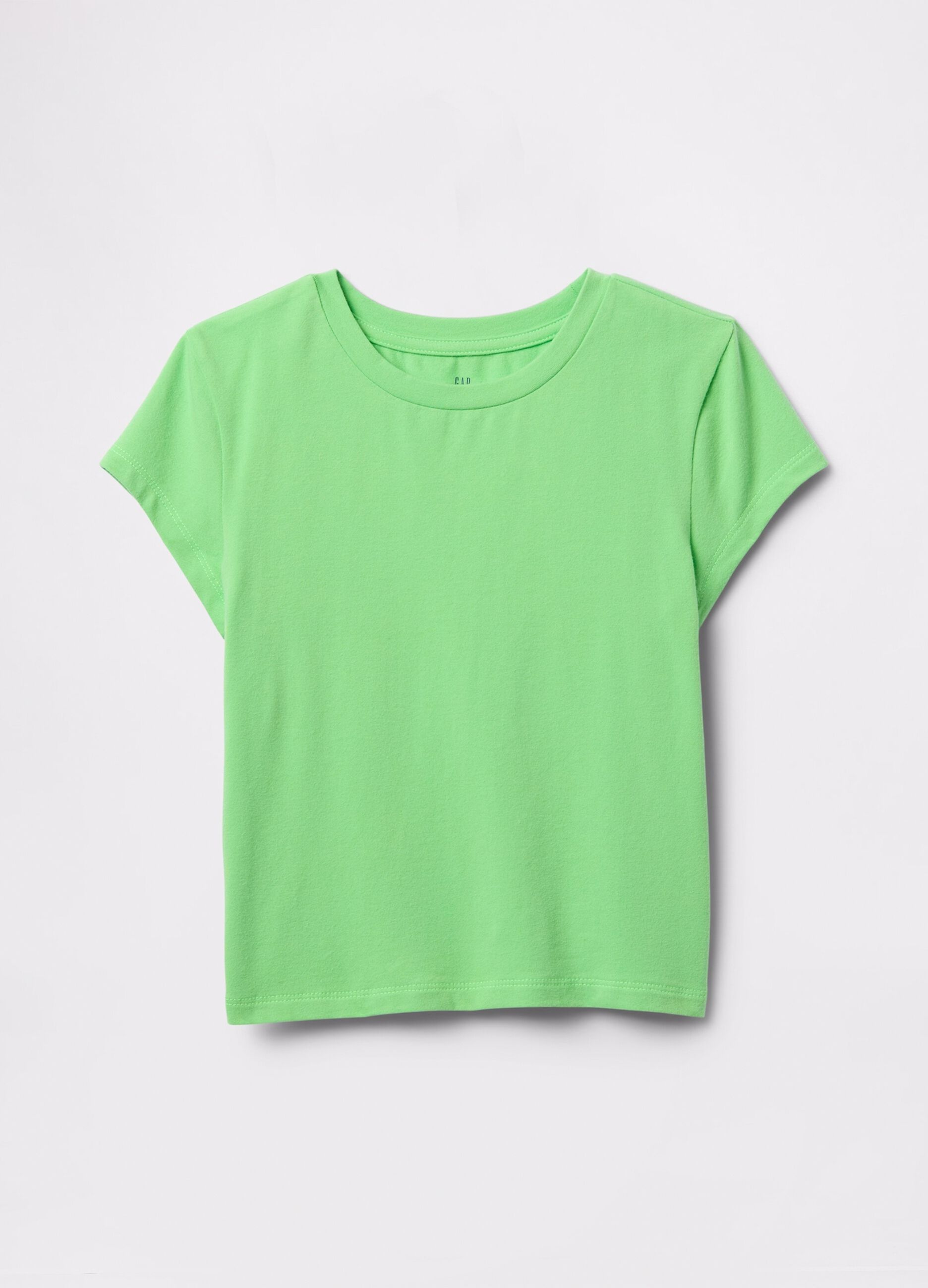 Green stretch cotton T-shirt
